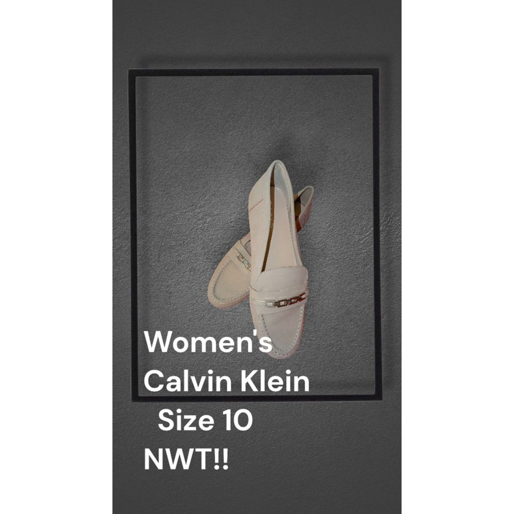 Calvin Klein Beige Loafers Size 10, women's - Picture 1 of 7